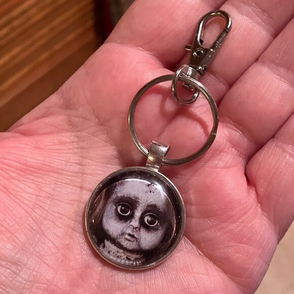 2/$12, 4/$20 Creepy Doll Face Keychain - Picture 1 of 1